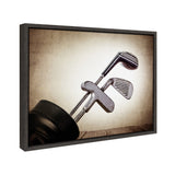 Sylvie Golf Clubs Framed Canvas by kateandlaurel - product image 2 for Resin Society