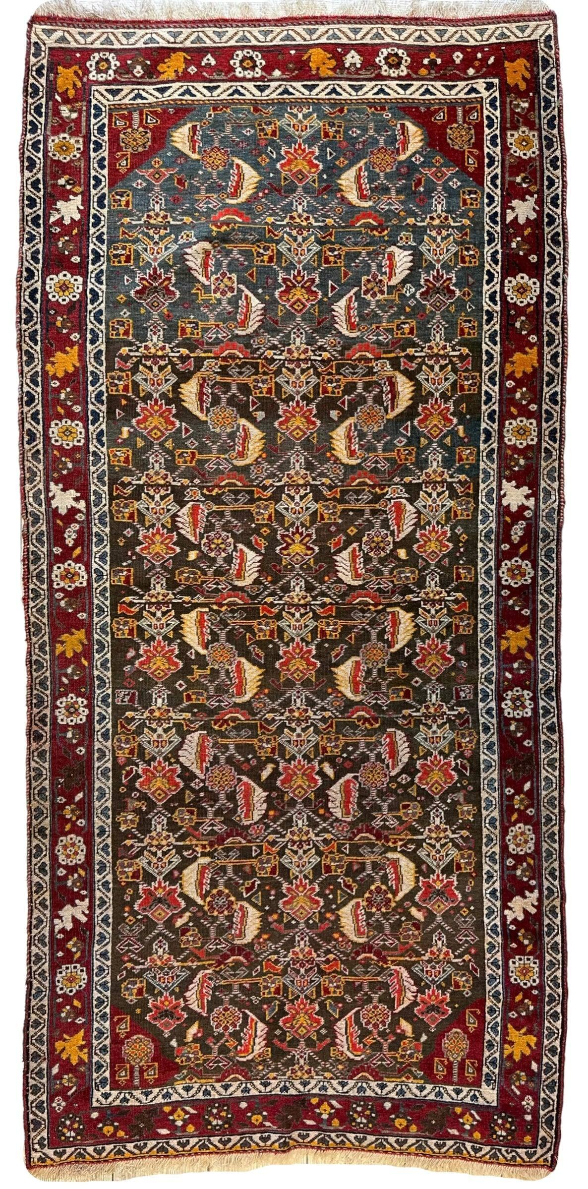One of a Kind Persian Kashkuli Runner - 3’2" X 6’8" by Rugistan - main product image for Resin Society