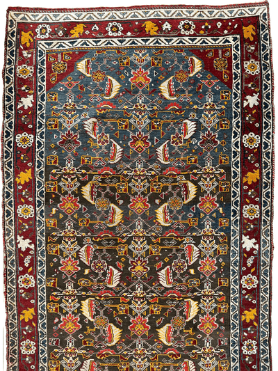 One of a Kind Persian Kashkuli Runner - 3’2" X 6’8" by Rugistan - product image 3 for Resin Society