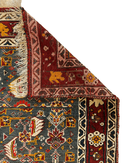 One of a Kind Persian Kashkuli Runner - 3’2" X 6’8" by Rugistan - product image 5 for Resin Society