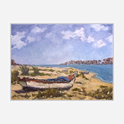On the Beach Artist Enhanced Canvas Print by John Beard Collection - product image 6 for Resin Society