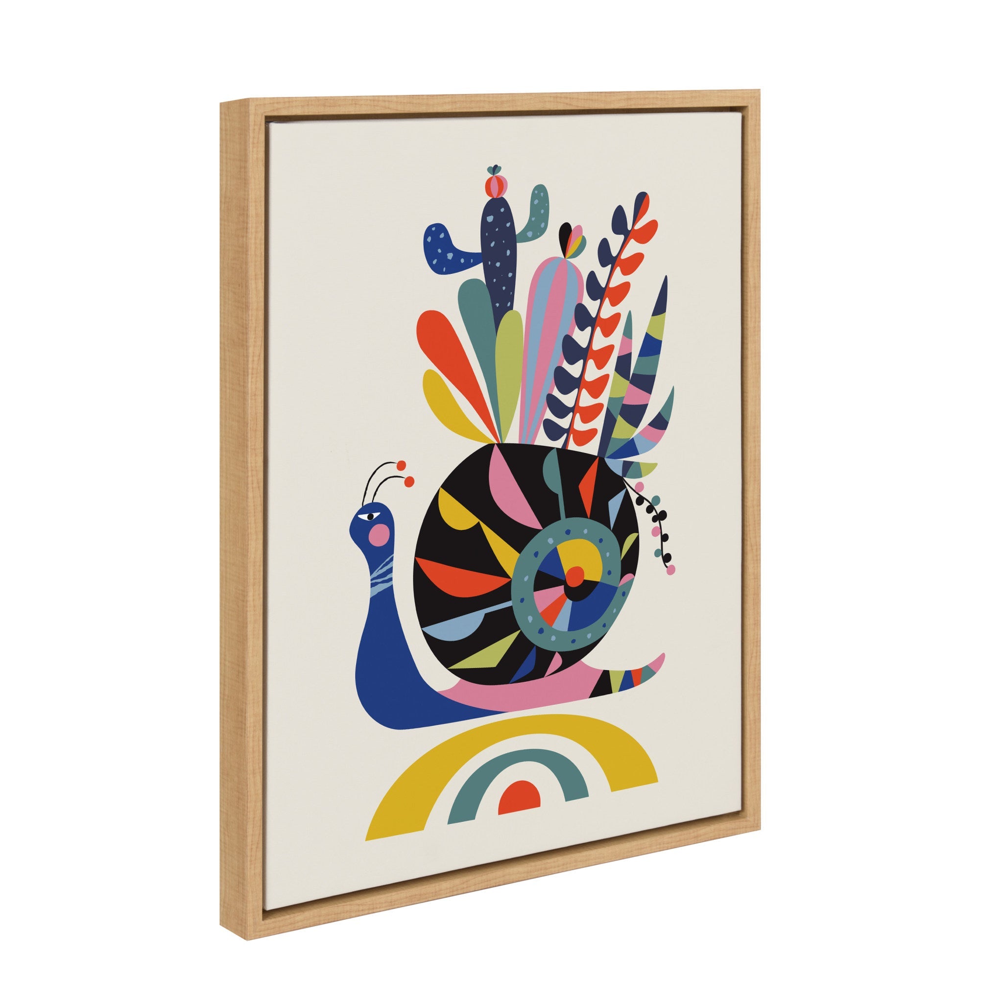 Sylvie Snail Framed Canvas by kateandlaurel - product image 2 for Resin Society