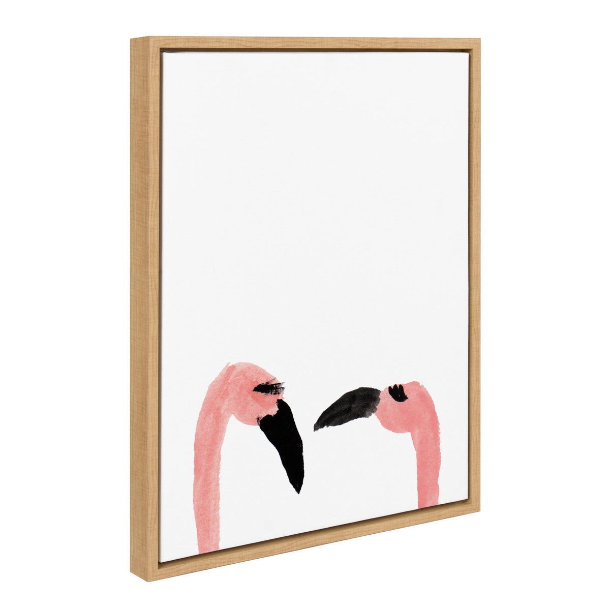 Sylvie Flamingo Faces Framed Canvas by kateandlaurel - product image 2 for Resin Society