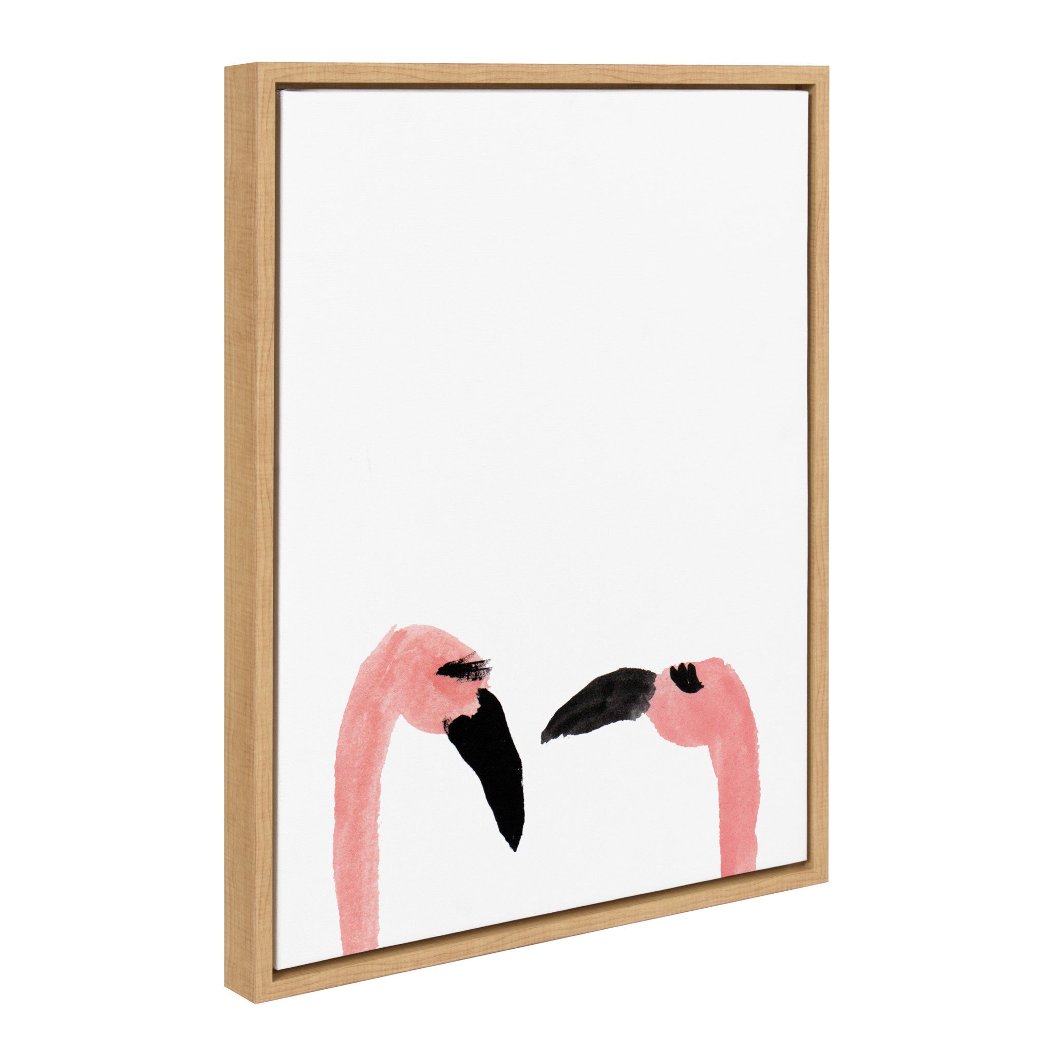 Sylvie Flamingo Faces Framed Canvas by kateandlaurel - product image 2 for Resin Society