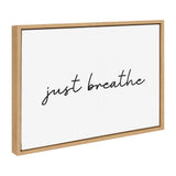 Sylvie Just Breathe Horizontal BW Framed Canvas by kateandlaurel - main product image for Resin Society