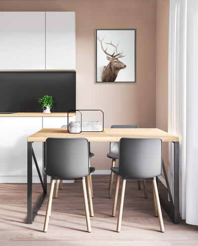 Sylvie Stag Profile Framed Canvas by Amy Peterson Art Studio