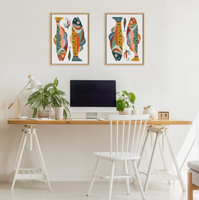 Sylvie Gone Fishing Framed Canvas by Rachel Lee of My Dream Wall
