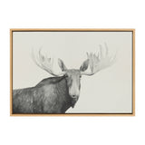 Sylvie Moose 2 crop BW Framed Canvas by kateandlaurel - product image 7 for Resin Society