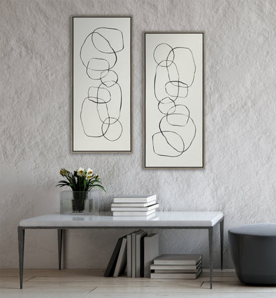 Sylvie Dancing Circles Framed Canvas by kateandlaurel - product image 11 for Resin Society