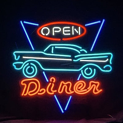 Open Diner Car Motel Neon Signs Light by Neon Signs Land - product image 2 for Resin Society