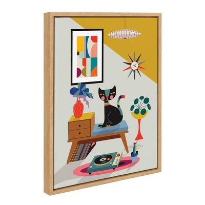 Sylvie Record Player Framed Canvas by kateandlaurel - product image 8 for Resin Society