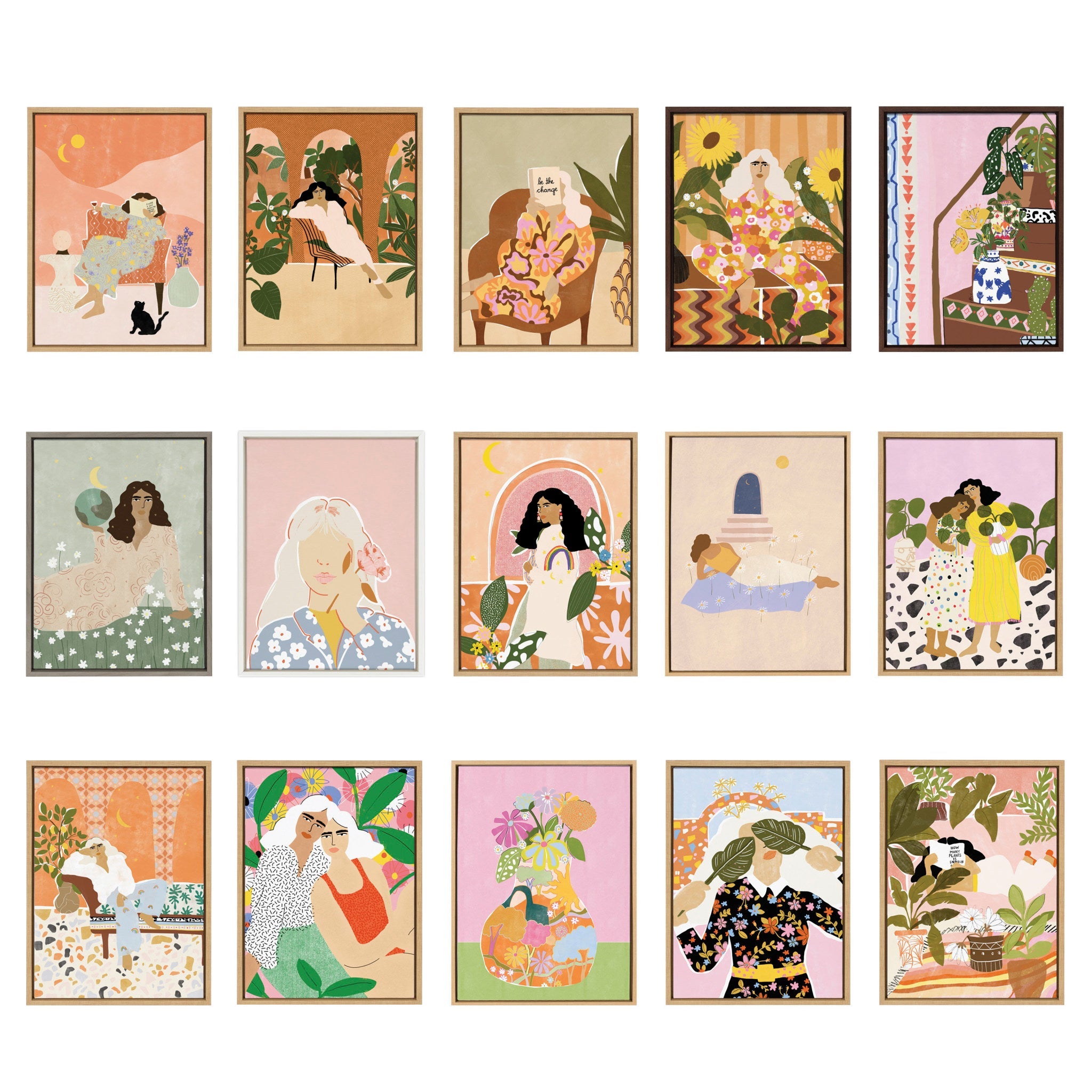 Sylvie Be the Change Framed Canvas by kateandlaurel - product image 4 for Resin Society