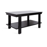 Foxford Rectangle Coffee Table in walnut brown finish with two wooden tiers