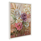 Sylvie Rose Bouquet floating framed canvas art featuring floral rose arrangements by Annie Quigley