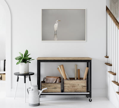 Sylvie Great White Egret Framed Canvas by kateandlaurel - product image 10 for Resin Society