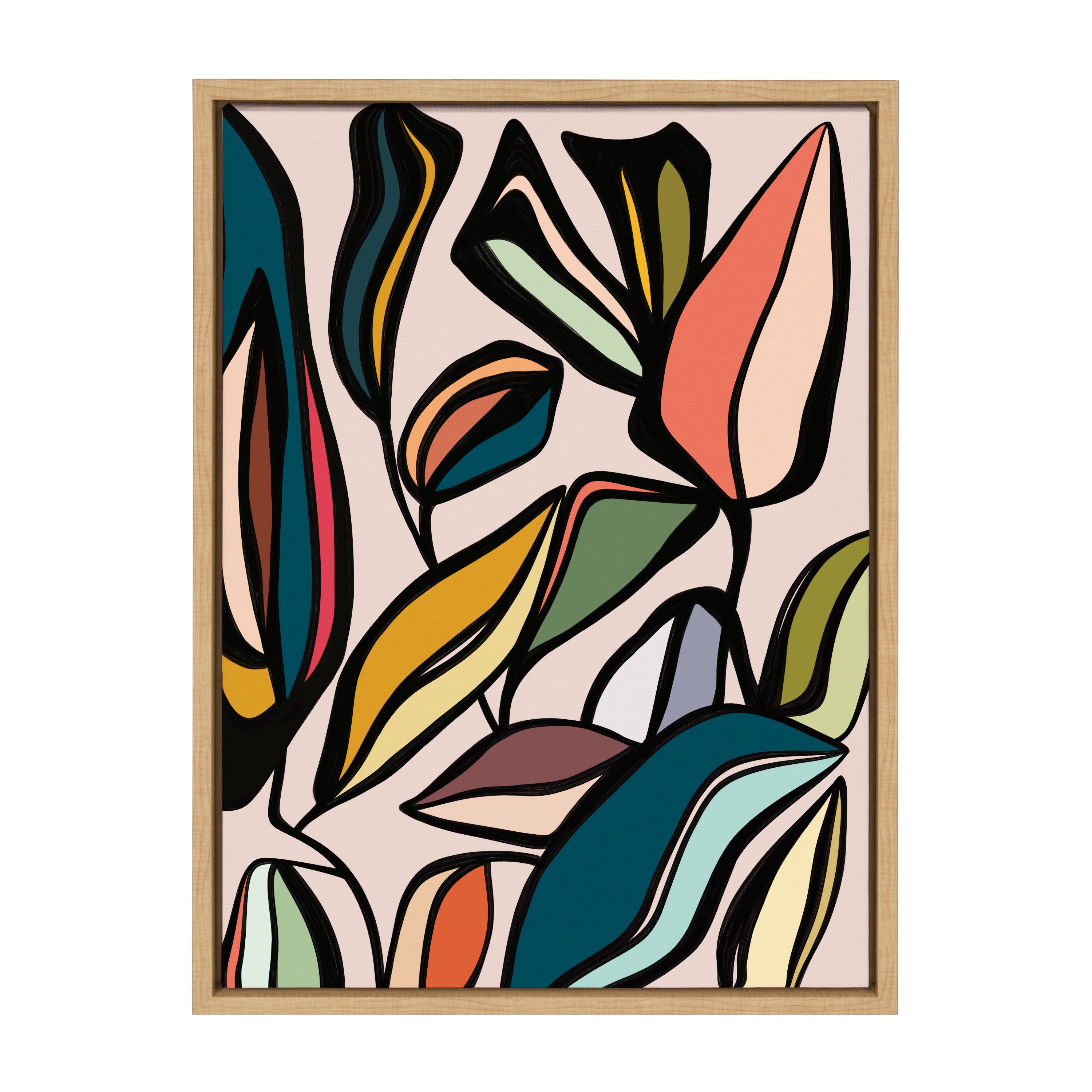 Sylvie Fanciful Ficus Framed Canvas by Alicia Bock