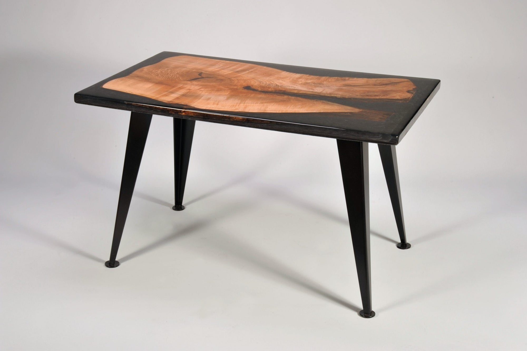 Figured Norway Maple Epoxy Table/Desk by Enrico Bartolini - main product image for Resin Society