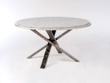 Round Granite Table with Cross Base by Enrico Bartolini - main product image for Resin Society