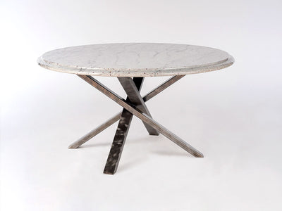Round Granite Table with Cross Base by Enrico Bartolini - main product image for Resin Society