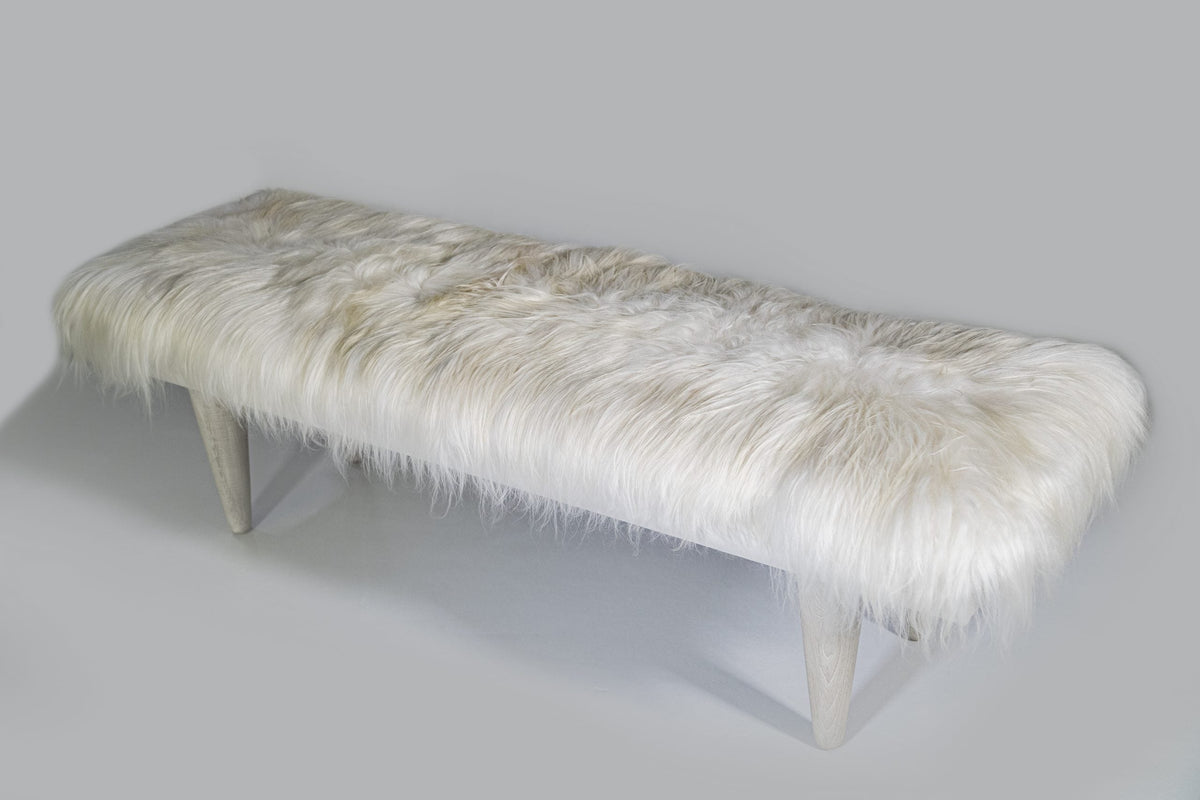 60″ Icelandic Fur Bench by Enrico Bartolini - main product image for Resin Society