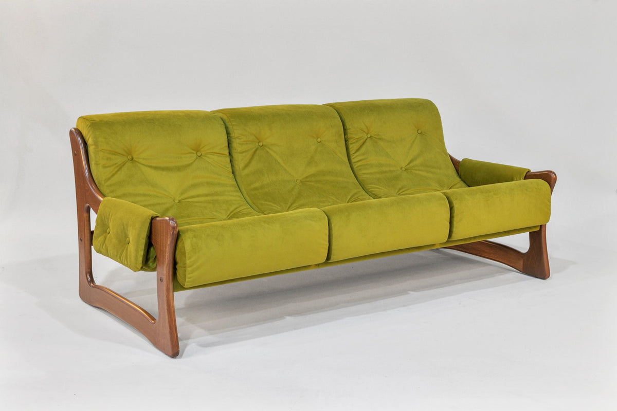 Sofa – Chronicle Cypress with Choice Hardwood Arms (Walnut Stain) by Enrico Bartolini - main product image for Resin Society