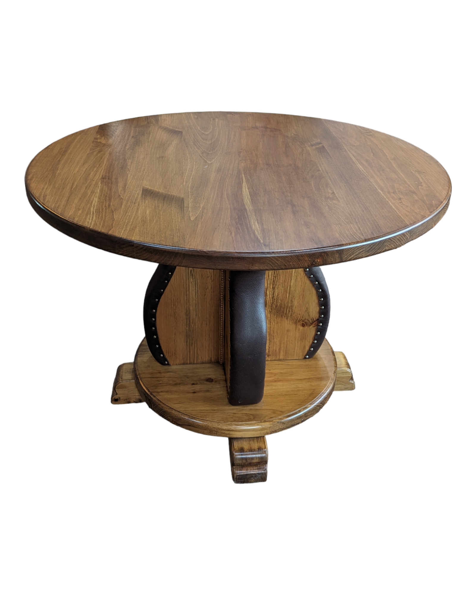 Leather Studded Gathering Table by Enrico Bartolini - product image 3 for Resin Society