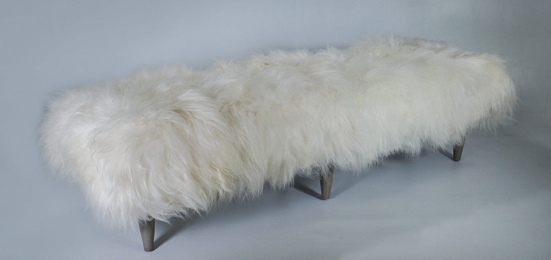 84″ Icelandic Fur Bench by Enrico Bartolini - main product image for Resin Society