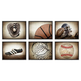 Sylvie Vintage Football Gear Framed Canvas by kateandlaurel - product image 6 for Resin Society