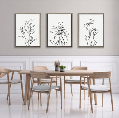 Sylvie Botanical Sketch Print No 2 Framed Canvas