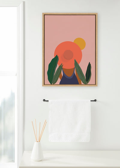Sylvie Tropical Girl Framed Canvas by kateandlaurel - product image 4 for Resin Society