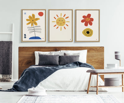 Sylvie Sleepy Sun Framed Canvas by kateandlaurel - product image 8 for Resin Society