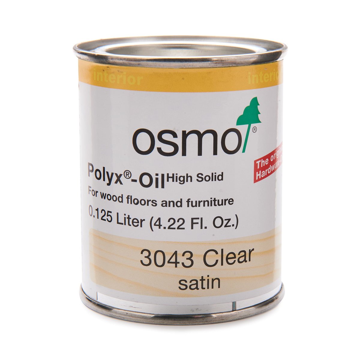 Osmo Polyx-Oil wood finish bottle and sample surface