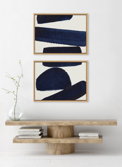 Sylvie Japandi 26 1 and 2 Framed Canvas Art Set by Rocket Jack