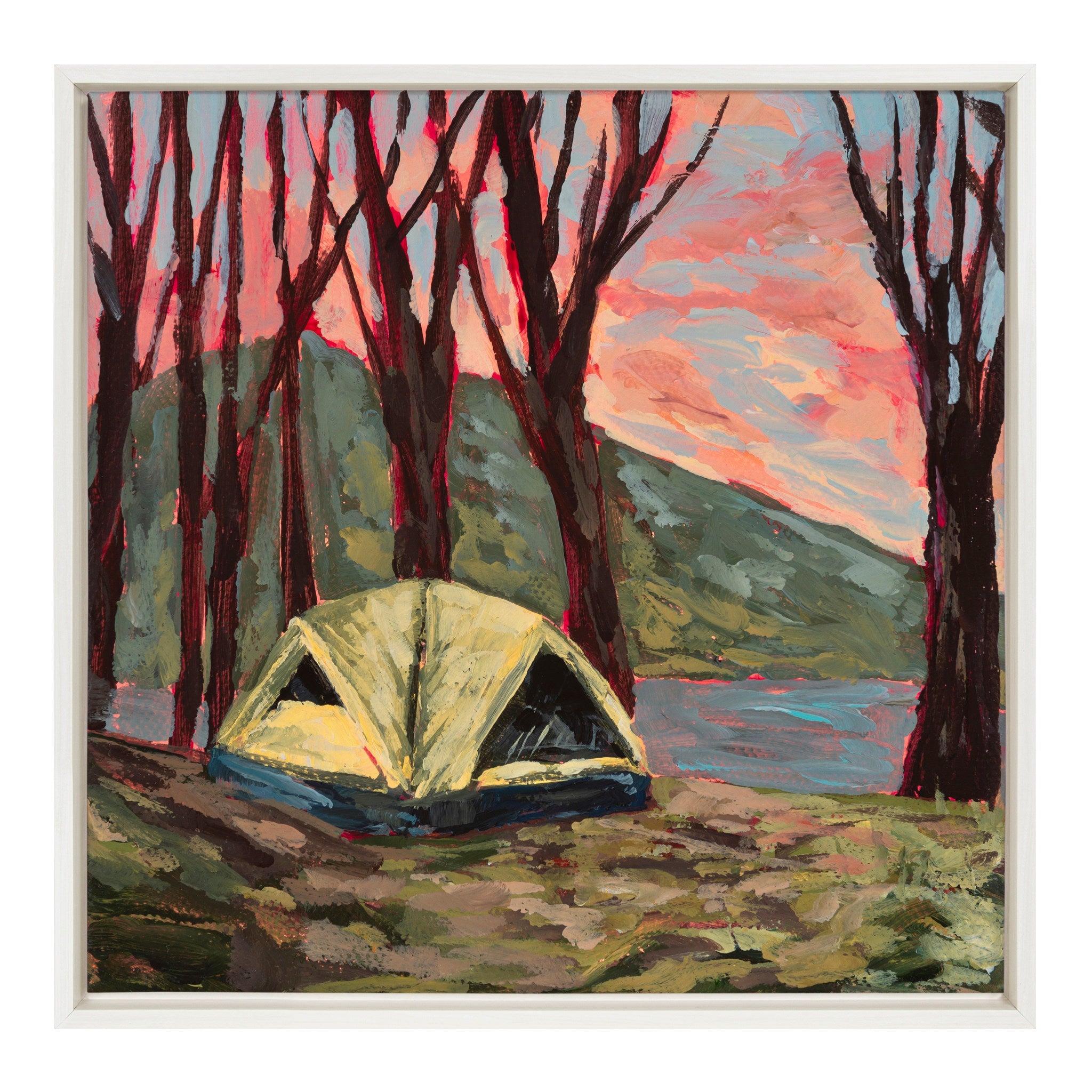 Sylvie Tent 2 Framed Canvas by Emily Kenney by kateandlaurel - main product image for Resin Society