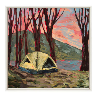Sylvie Tent 2 Framed Canvas by Emily Kenney by kateandlaurel - main product image for Resin Society