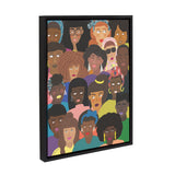 Sylvie Black People United Framed Canvas by kateandlaurel - product image 2 for Resin Society