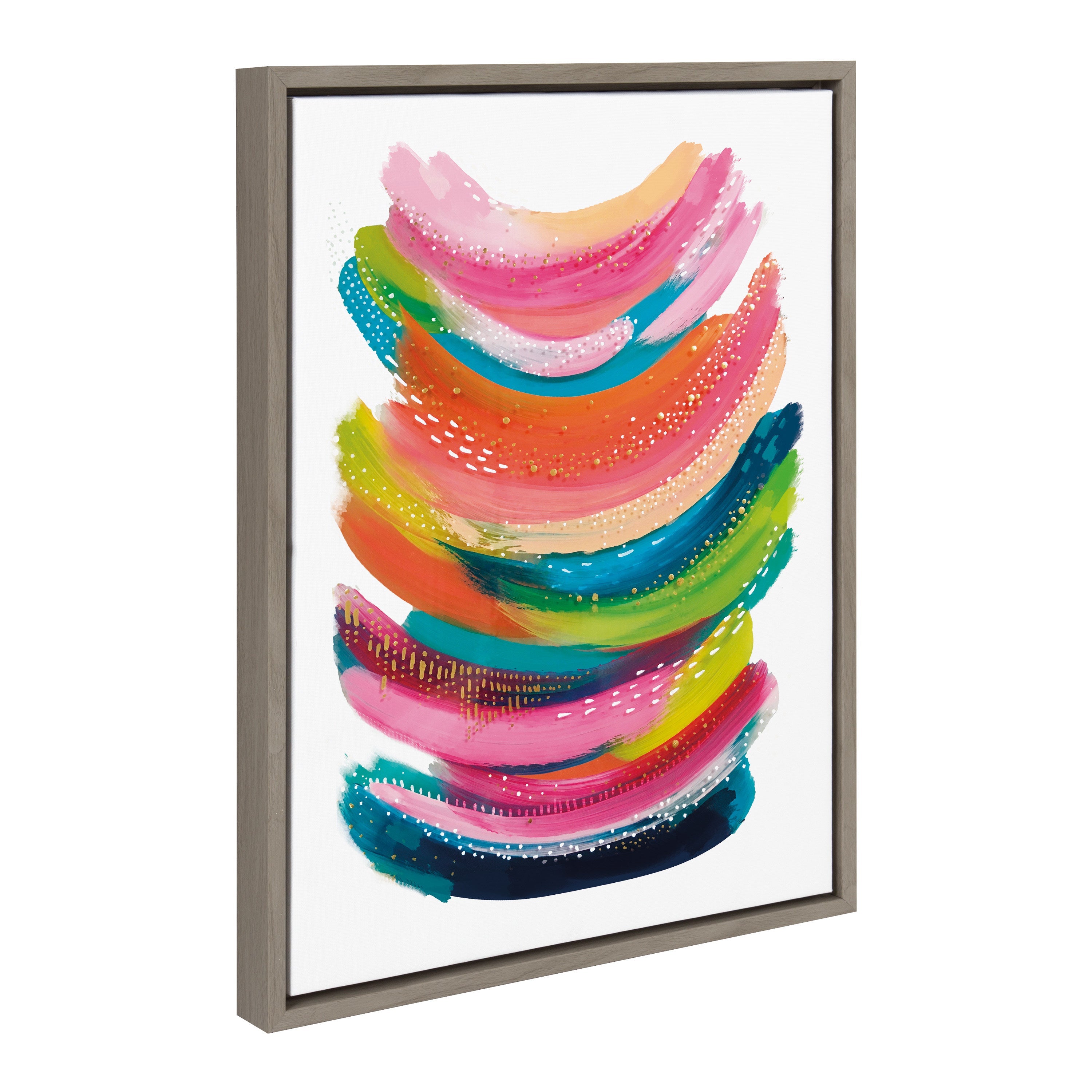 Sylvie Bright Abstract Framed Canvas