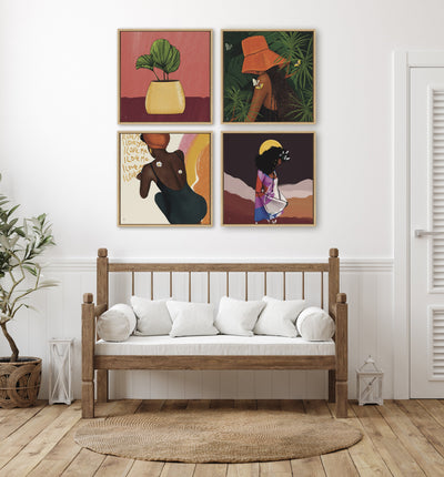Sylvie East Wind Framed Canvas by kateandlaurel - product image 5 for Resin Society