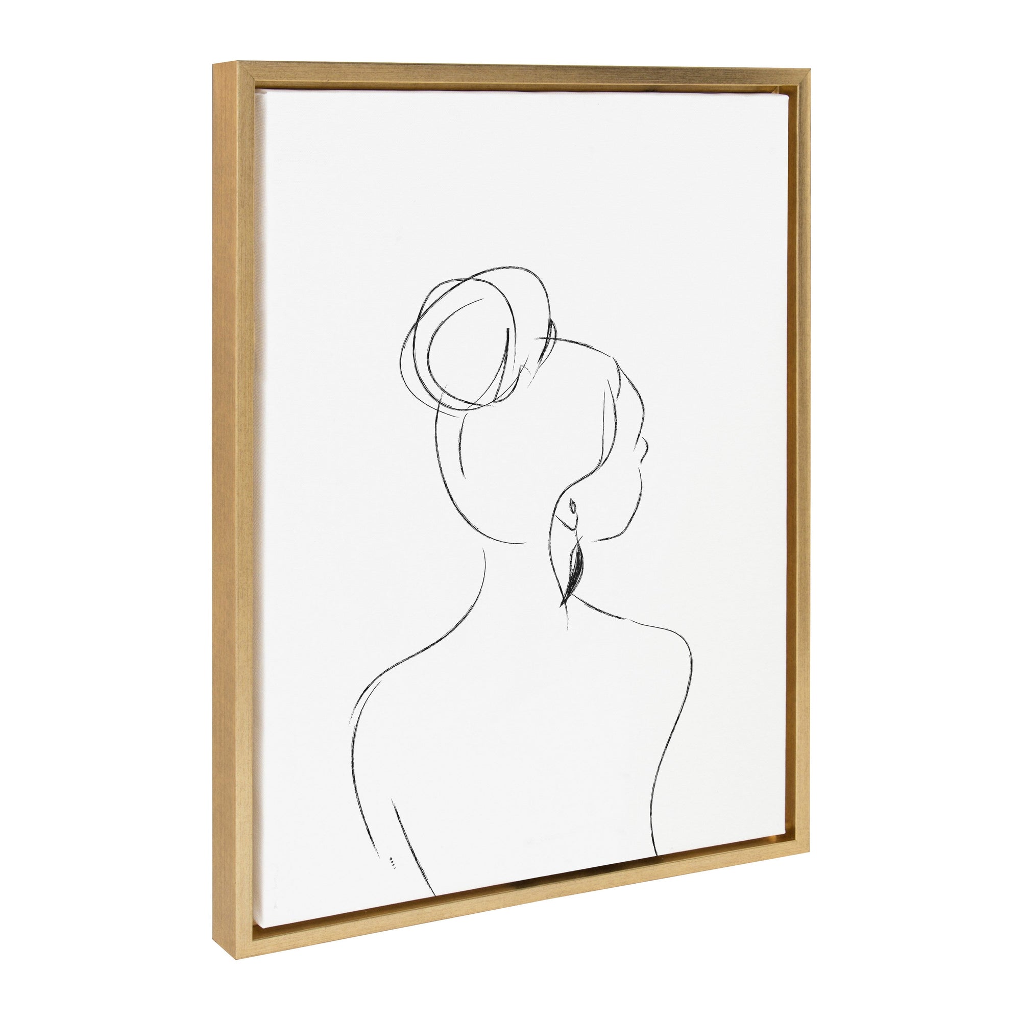 Sylvie Minimalist Woman 2 Framed Canvas by kateandlaurel - main product image for Resin Society