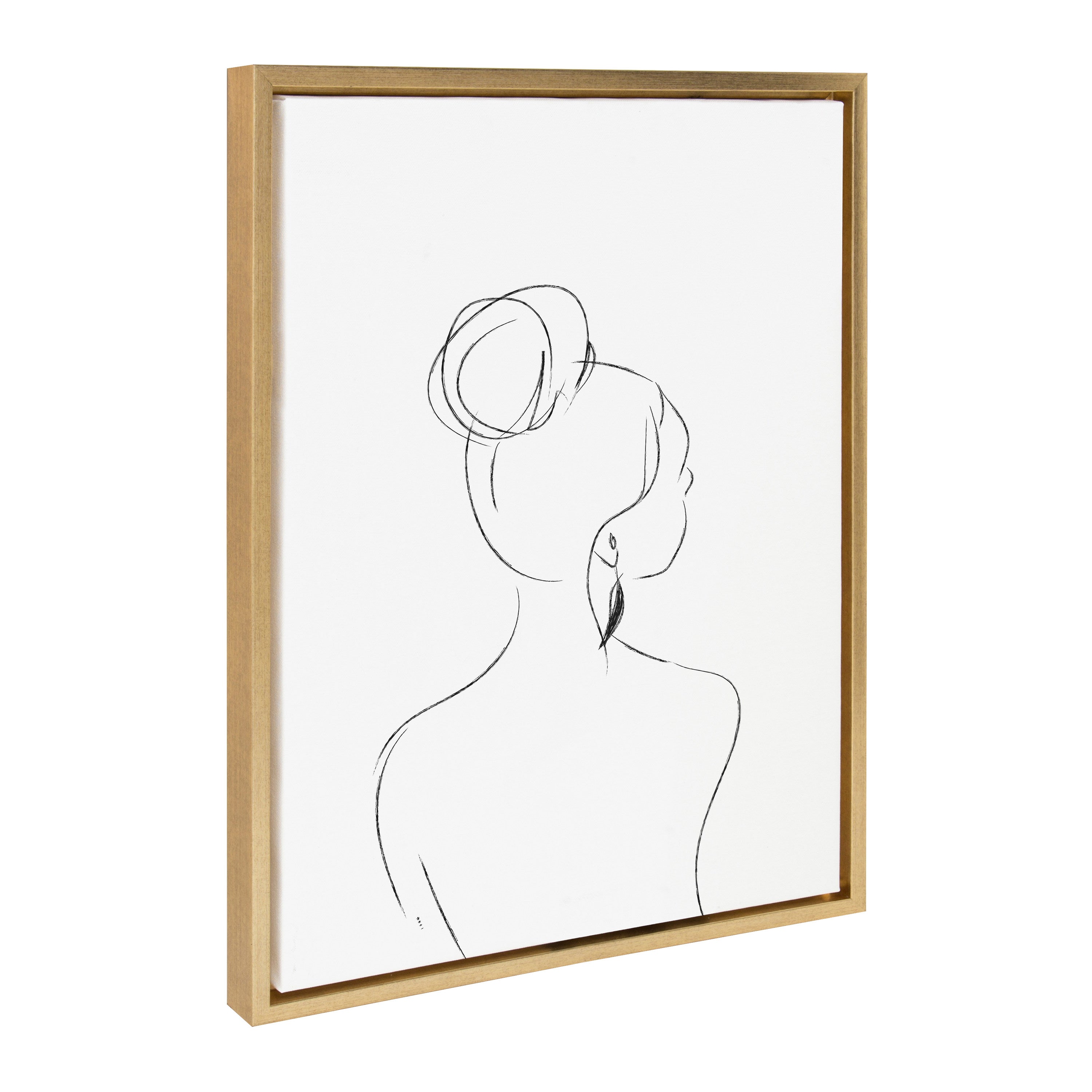 Sylvie Minimalist Woman 2 Framed Canvas by kateandlaurel - main product image for Resin Society