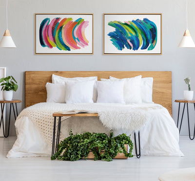 Sylvie Bright Abstract Framed Canvas