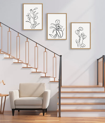 Sylvie Botanical Sketch Print No 2 Framed Canvas
