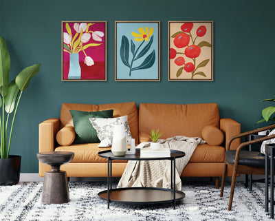 Sylvie Persimmon Framed Canvas by kateandlaurel - product image 5 for Resin Society