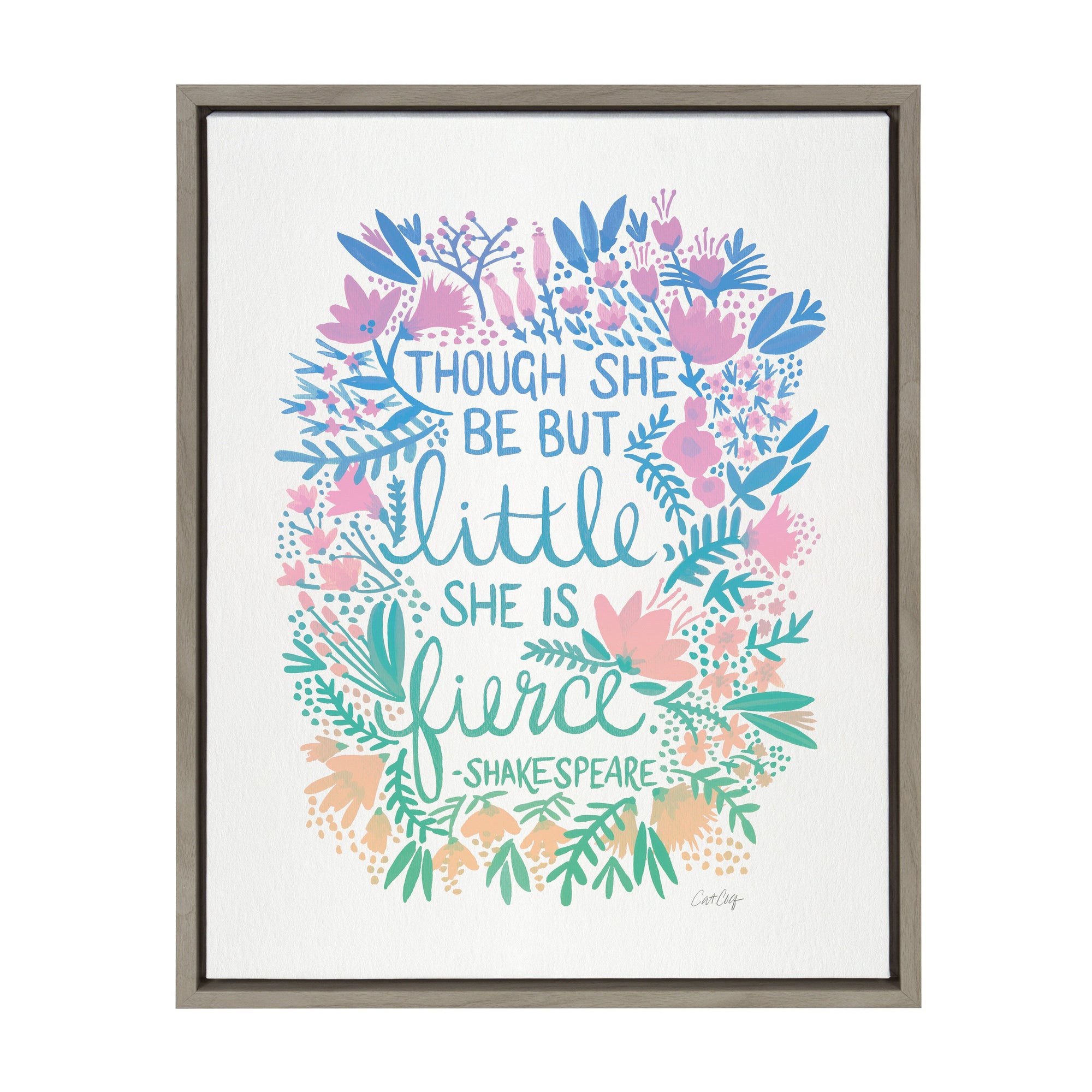 Sylvie Little Fierce Lavender and Mint Framed Canvas by kateandlaurel - product image 9 for Resin Society