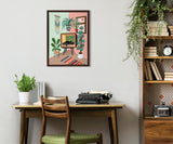 Sylvie TV Cat Bed Framed Canvas by kateandlaurel - product image 4 for Resin Society