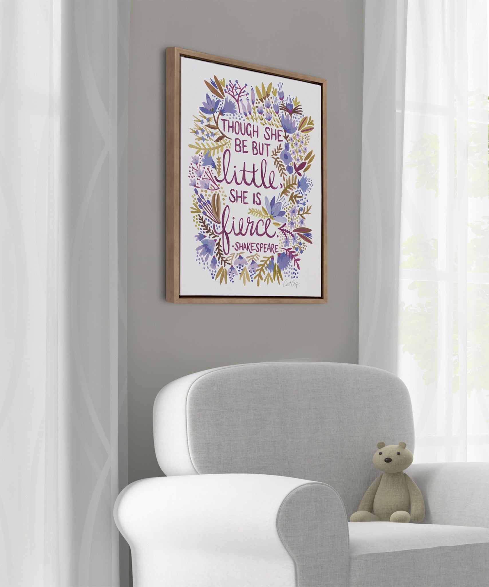Sylvie Fierce Framed Canvas by kateandlaurel - product image 5 for Resin Society