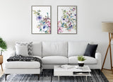 Sylvie Ink Wash Floral Left and Right Framed Canvas by kateandlaurel - product image 6 for Resin Society