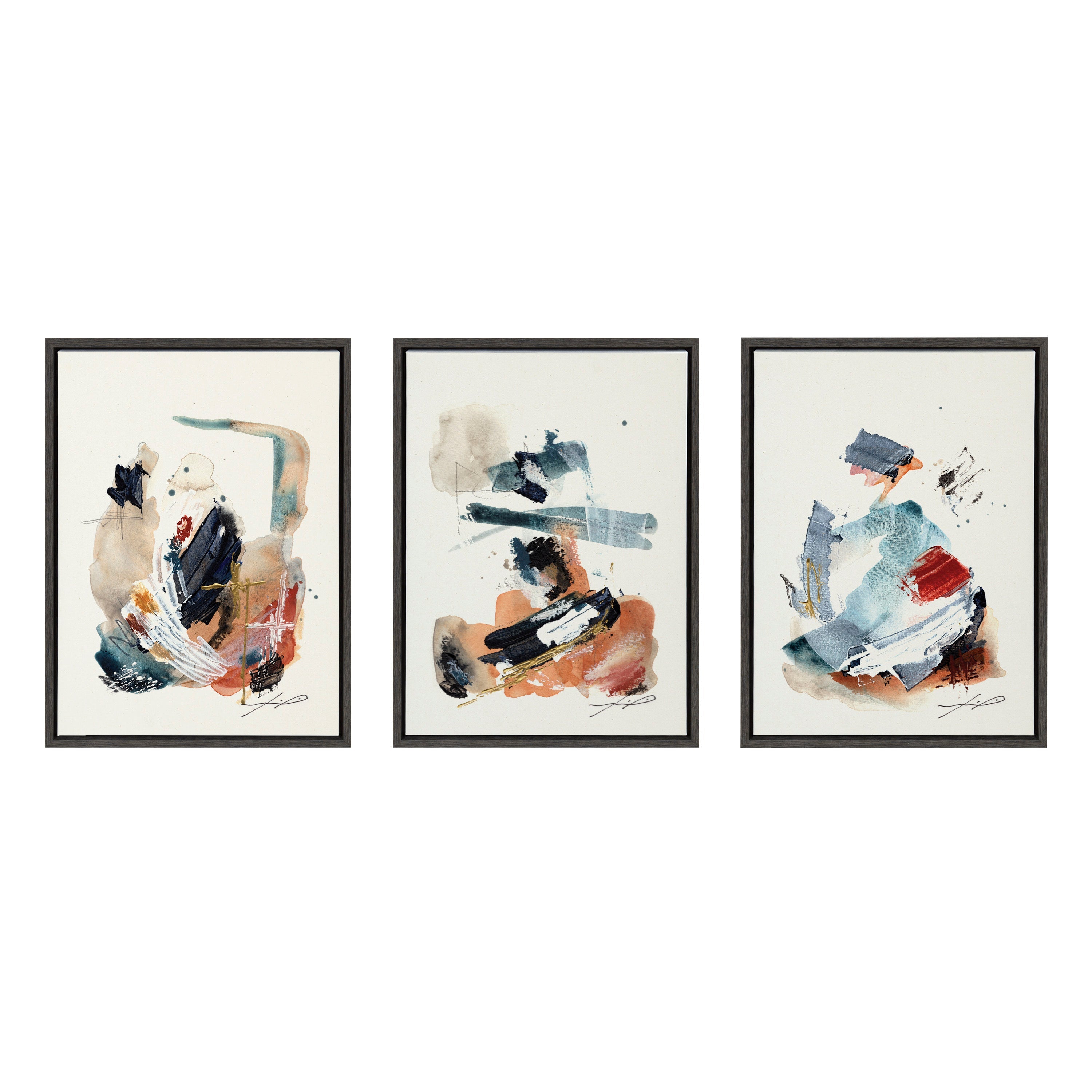 Sylvie By The Fireplace Series Framed Canvas Art Set by Xizhou Xie