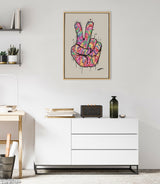 Sylvie Peace Sign Framed Canvas by kateandlaurel - product image 5 for Resin Society