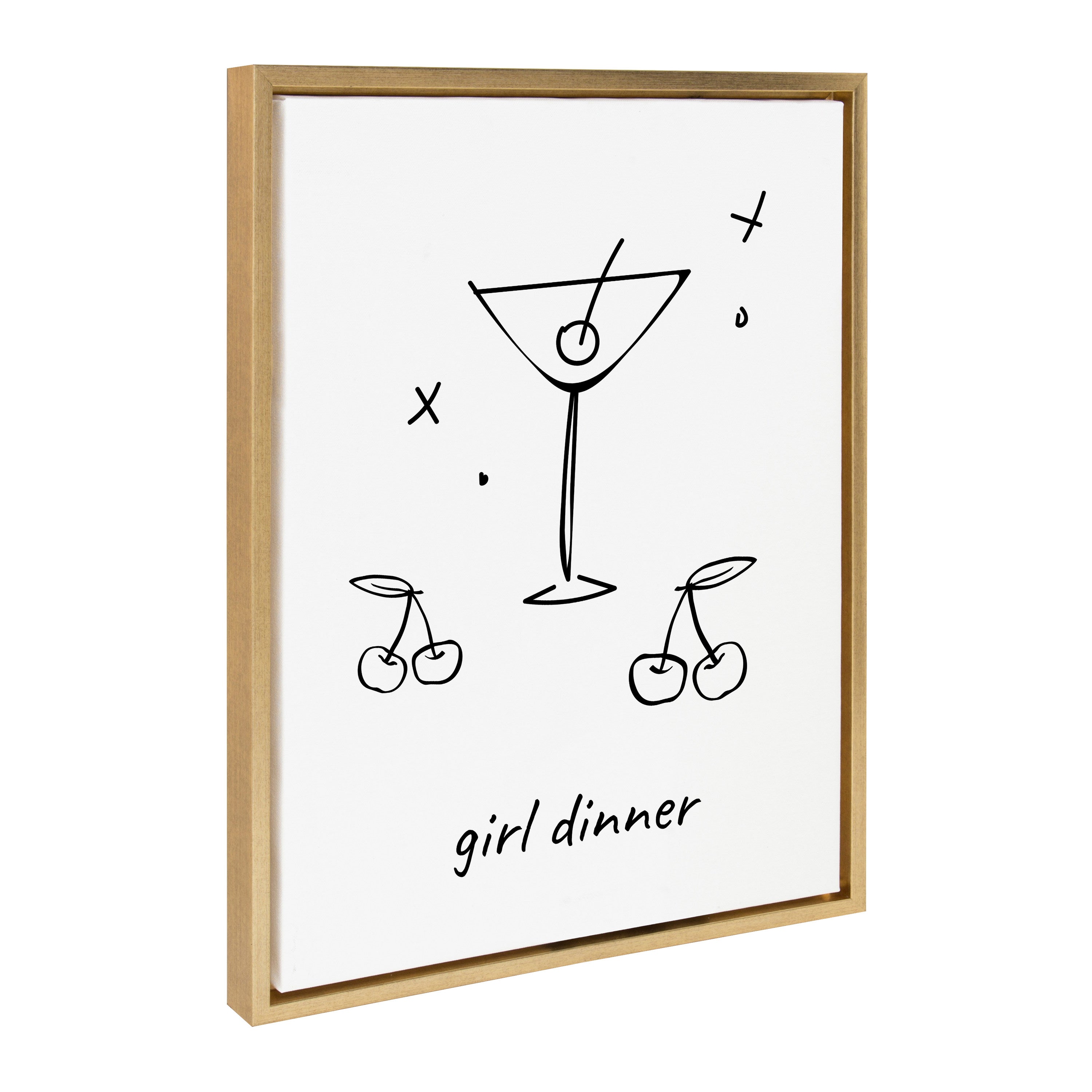 Sylvie Girl Dinner Framed Canvas by Honey Island Studio